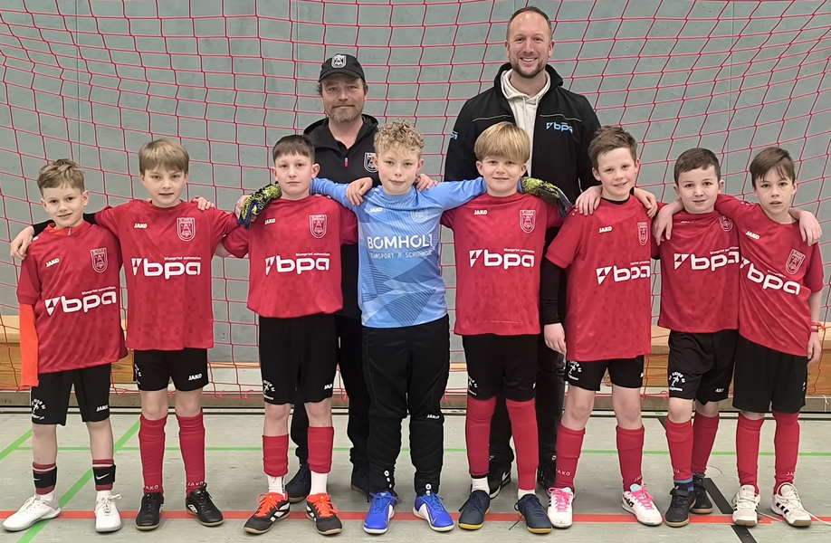 U10 II -Junioren SC UNION 08 LÜDINGHAUSEN in neuen Trikots. sponsored by BluePrint Automation