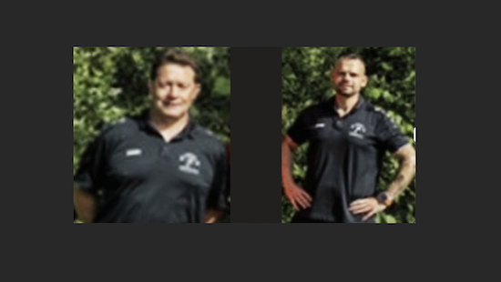 Union`s Trainergespann: Thomas Lipowski (re.) und Stefan Mussmann (li.)
